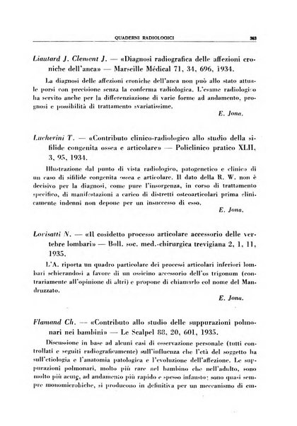 Quaderni radiologici rivista bimestrale di radiologia pratica