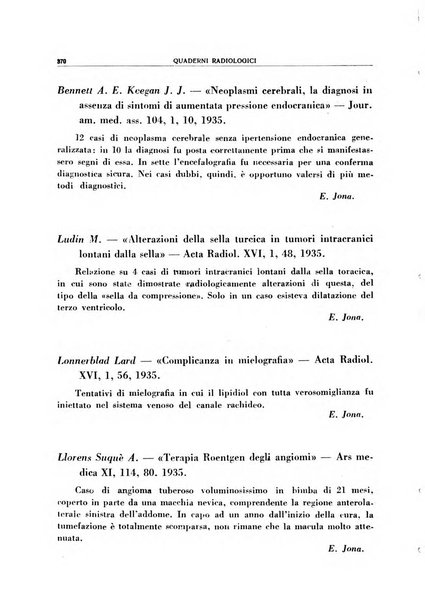 Quaderni radiologici rivista bimestrale di radiologia pratica