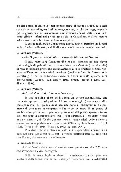 Quaderni radiologici rivista bimestrale di radiologia pratica