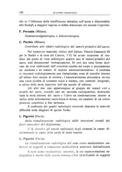 Quaderni radiologici rivista bimestrale di radiologia pratica