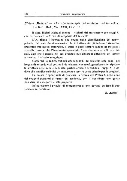 Quaderni radiologici rivista bimestrale di radiologia pratica