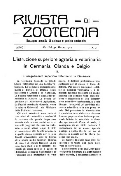 Rivista di zootecnia rassegna mensile di scienza e pratica zootecnica