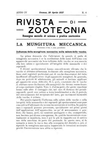 Rivista di zootecnia rassegna mensile di scienza e pratica zootecnica