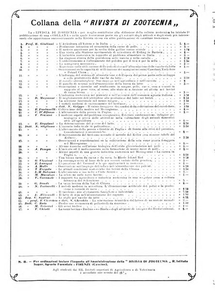 Rivista di zootecnia rassegna mensile di scienza e pratica zootecnica