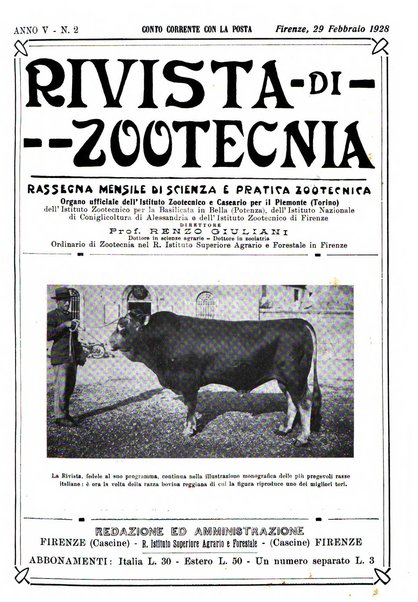 Rivista di zootecnia rassegna mensile di scienza e pratica zootecnica