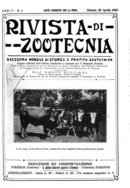 Rivista di zootecnia rassegna mensile di scienza e pratica zootecnica