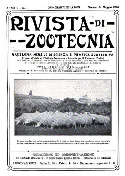 Rivista di zootecnia rassegna mensile di scienza e pratica zootecnica