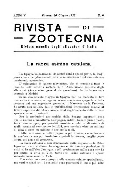 Rivista di zootecnia rassegna mensile di scienza e pratica zootecnica