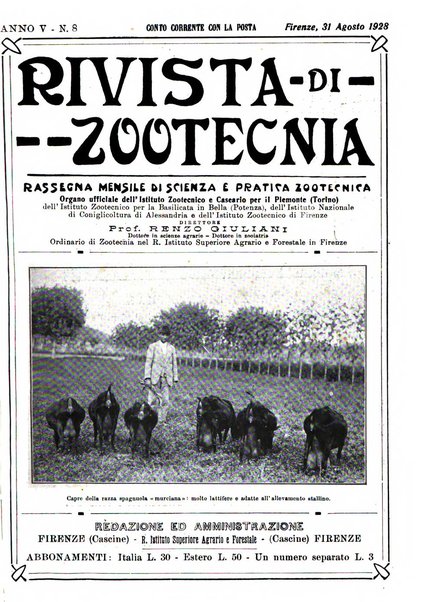 Rivista di zootecnia rassegna mensile di scienza e pratica zootecnica