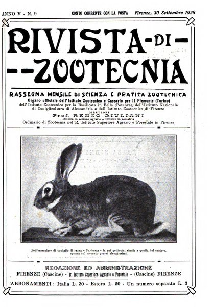 Rivista di zootecnia rassegna mensile di scienza e pratica zootecnica