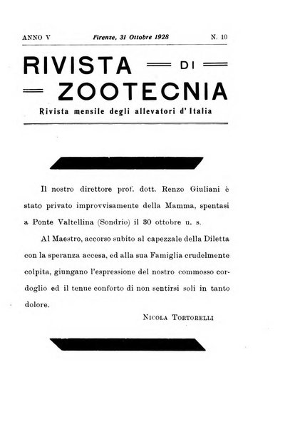 Rivista di zootecnia rassegna mensile di scienza e pratica zootecnica