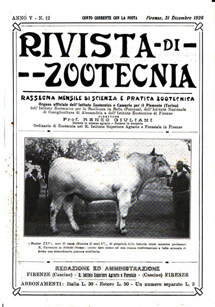 Rivista di zootecnia rassegna mensile di scienza e pratica zootecnica