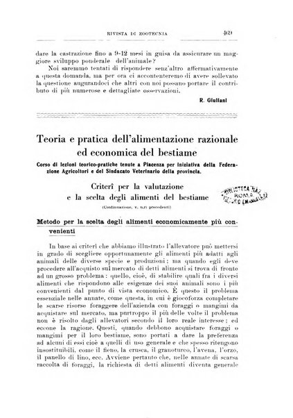 Rivista di zootecnia rassegna mensile di scienza e pratica zootecnica