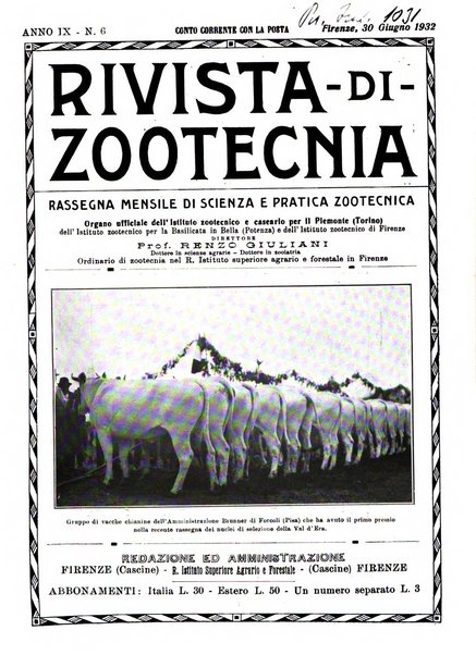 Rivista di zootecnia rassegna mensile di scienza e pratica zootecnica