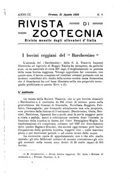 Rivista di zootecnia rassegna mensile di scienza e pratica zootecnica