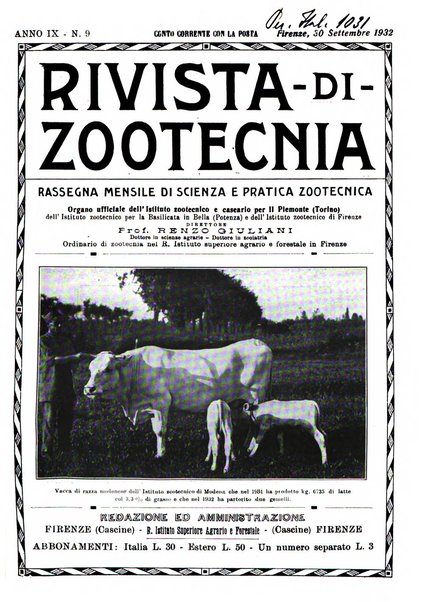 Rivista di zootecnia rassegna mensile di scienza e pratica zootecnica