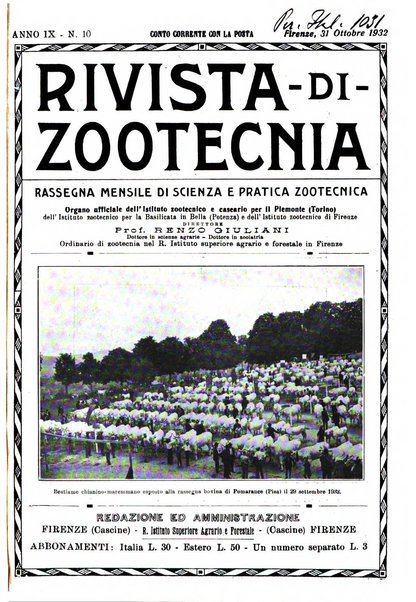 Rivista di zootecnia rassegna mensile di scienza e pratica zootecnica