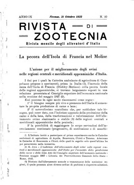 Rivista di zootecnia rassegna mensile di scienza e pratica zootecnica