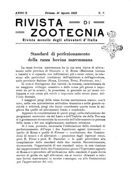 Rivista di zootecnia rassegna mensile di scienza e pratica zootecnica