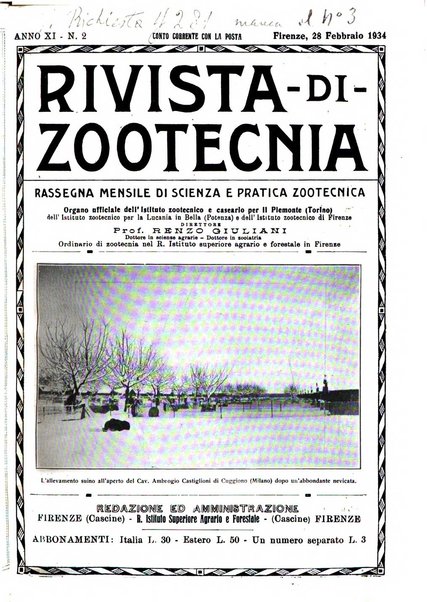 Rivista di zootecnia rassegna mensile di scienza e pratica zootecnica