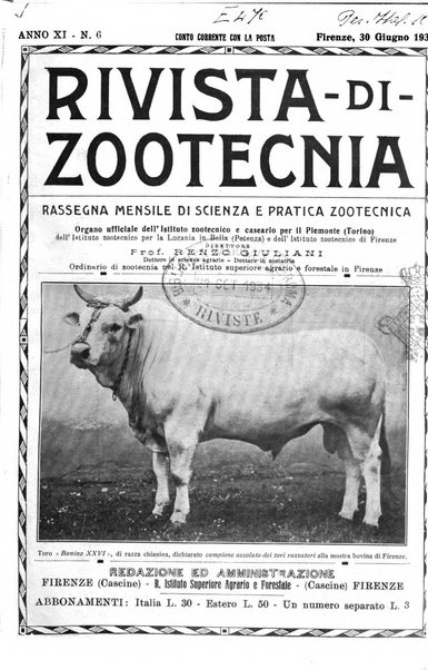 Rivista di zootecnia rassegna mensile di scienza e pratica zootecnica