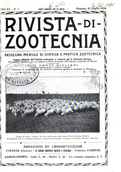 Rivista di zootecnia rassegna mensile di scienza e pratica zootecnica