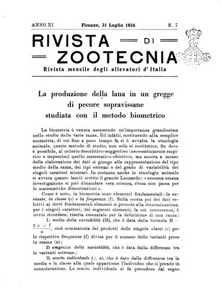 Rivista di zootecnia rassegna mensile di scienza e pratica zootecnica