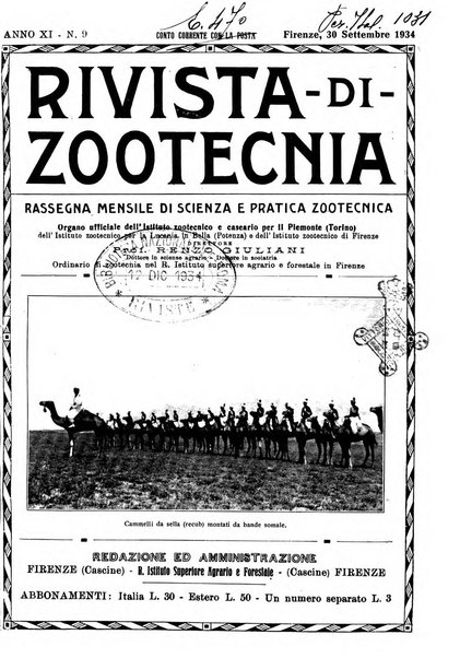 Rivista di zootecnia rassegna mensile di scienza e pratica zootecnica