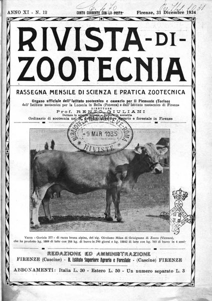 Rivista di zootecnia rassegna mensile di scienza e pratica zootecnica