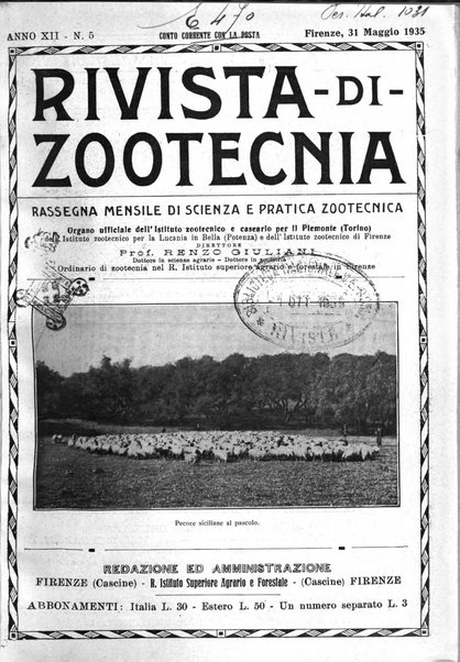 Rivista di zootecnia rassegna mensile di scienza e pratica zootecnica