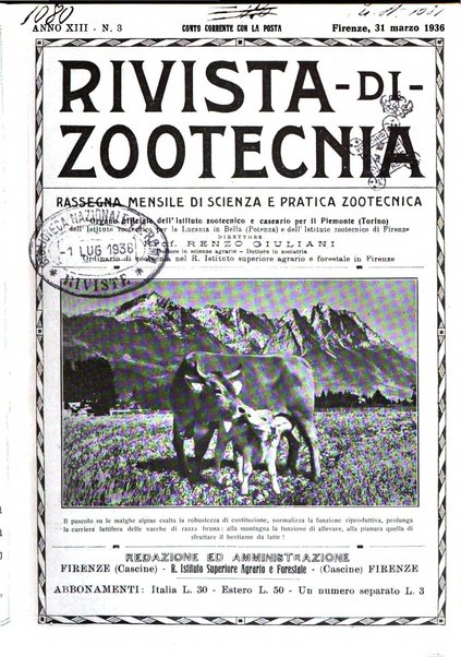 Rivista di zootecnia rassegna mensile di scienza e pratica zootecnica