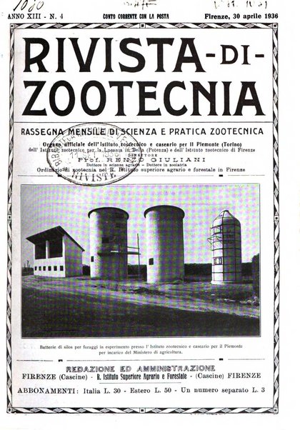 Rivista di zootecnia rassegna mensile di scienza e pratica zootecnica