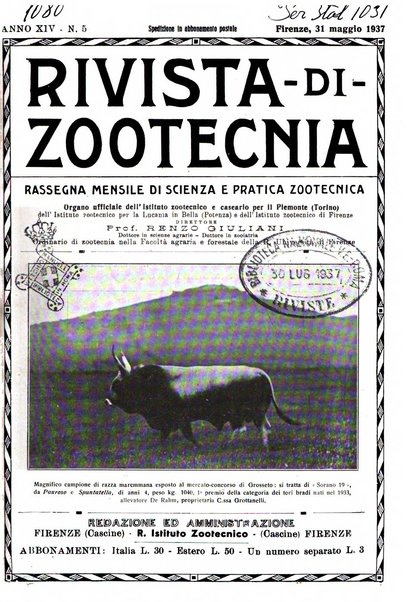 Rivista di zootecnia rassegna mensile di scienza e pratica zootecnica