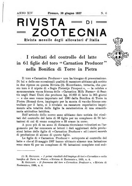 Rivista di zootecnia rassegna mensile di scienza e pratica zootecnica