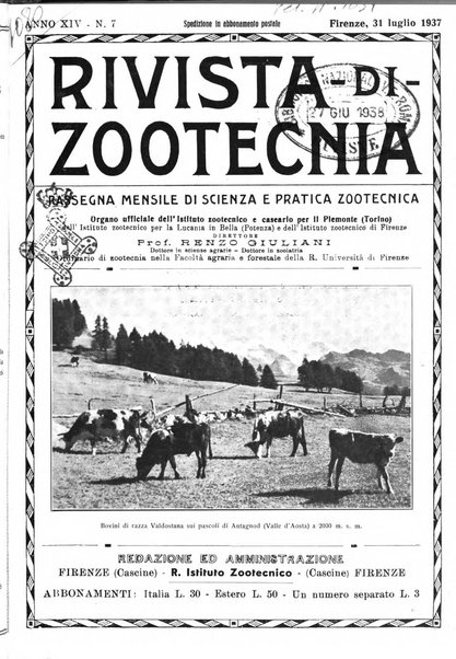 Rivista di zootecnia rassegna mensile di scienza e pratica zootecnica