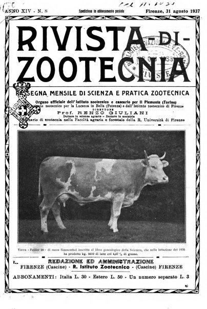 Rivista di zootecnia rassegna mensile di scienza e pratica zootecnica