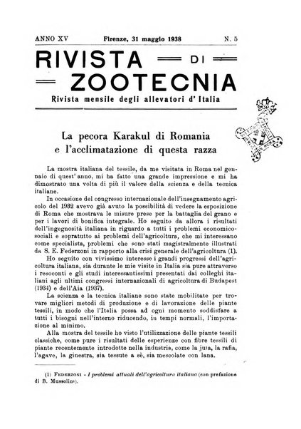 Rivista di zootecnia rassegna mensile di scienza e pratica zootecnica