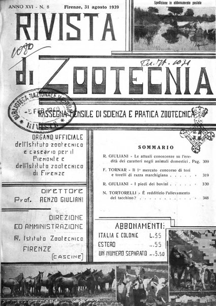 Rivista di zootecnia rassegna mensile di scienza e pratica zootecnica