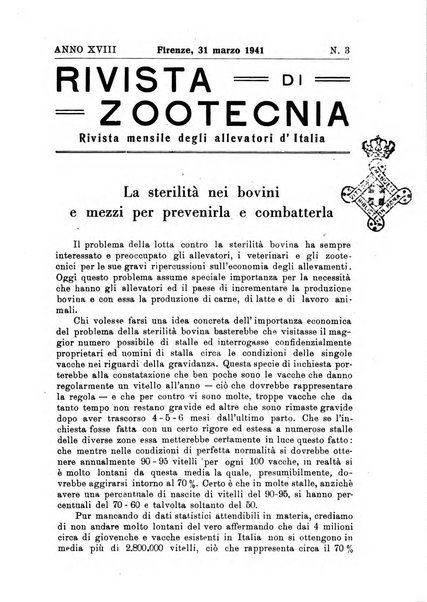 Rivista di zootecnia rassegna mensile di scienza e pratica zootecnica