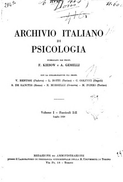 Archivio italiano di psicologia