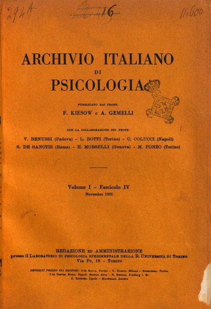 Archivio italiano di psicologia