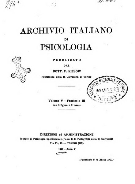 Archivio italiano di psicologia