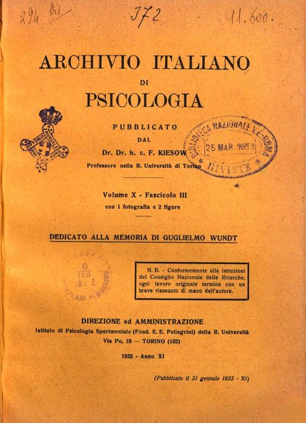 Archivio italiano di psicologia