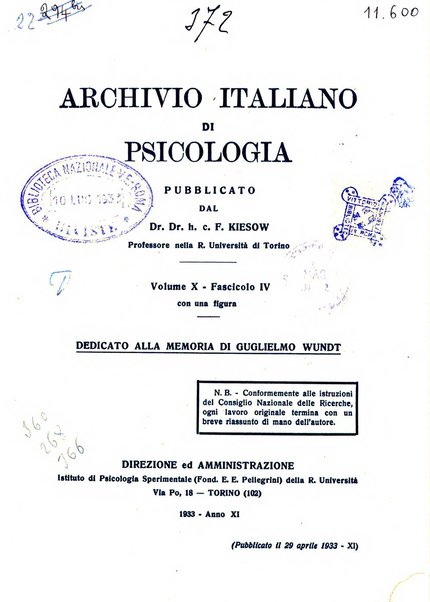 Archivio italiano di psicologia