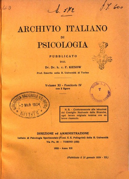 Archivio italiano di psicologia