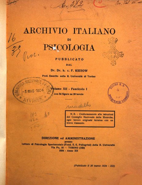 Archivio italiano di psicologia