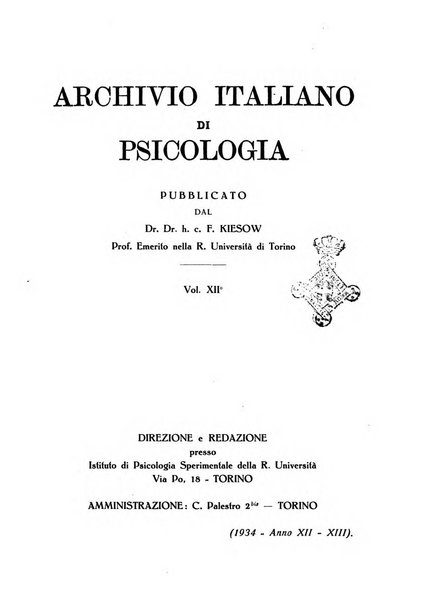 Archivio italiano di psicologia