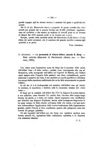 Archivio di psichiatria, neuropatologia, antropologia criminale e medicina legale