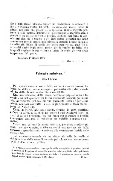 Archivio di psichiatria, neuropatologia, antropologia criminale e medicina legale