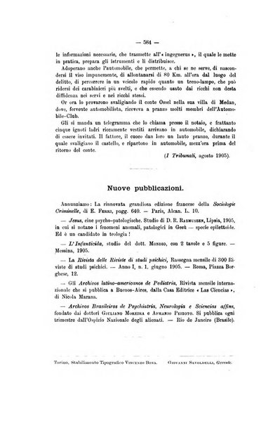 Archivio di psichiatria, neuropatologia, antropologia criminale e medicina legale